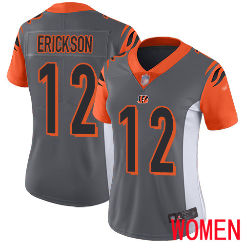 Cincinnati Bengals Limited Silver Women Alex Erickson Jersey NFL Footballl #12 Inverted Legend->youth nfl jersey->Youth Jersey